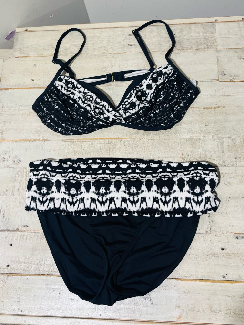 ❤️Badgley Mischka Summer Ikat Bikini-Sz 10